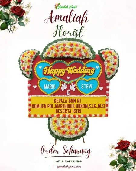 Papan Bunga Pernikahan Kampai Tabu Karambia
